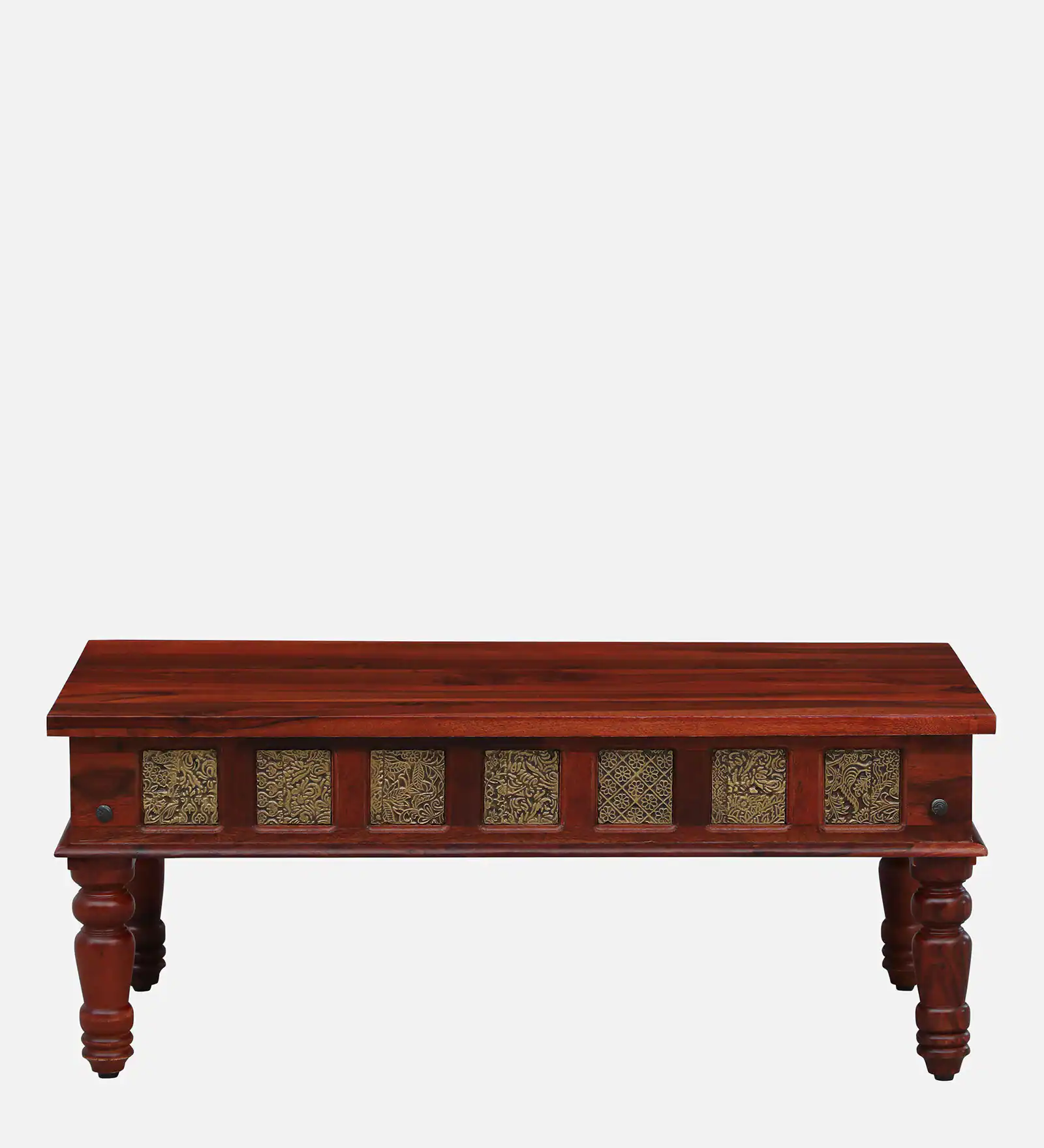Brookshire Premium Handcrafted Wooden Coffee Table in Natural Finish - Image 4