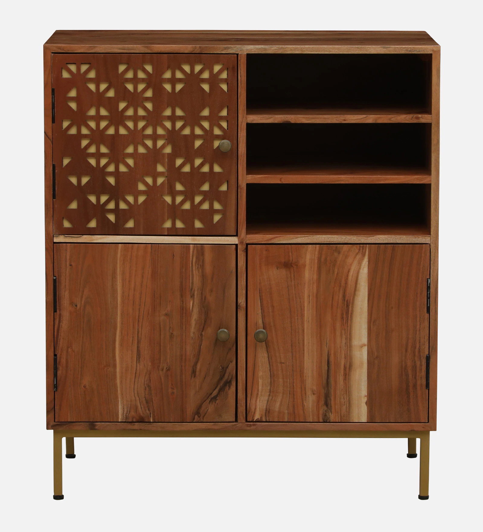 Calidora Solid Sheesham Wood Contemporary Storage Cabinet - Image 4