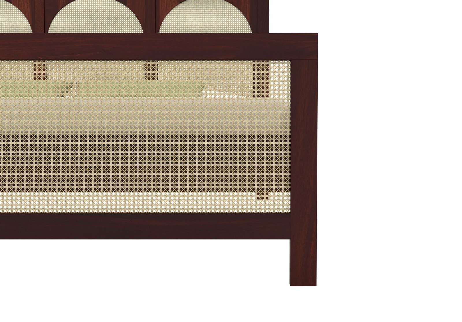 Calista Solid Wood Bed in Dark Walnut Finish - Image 2