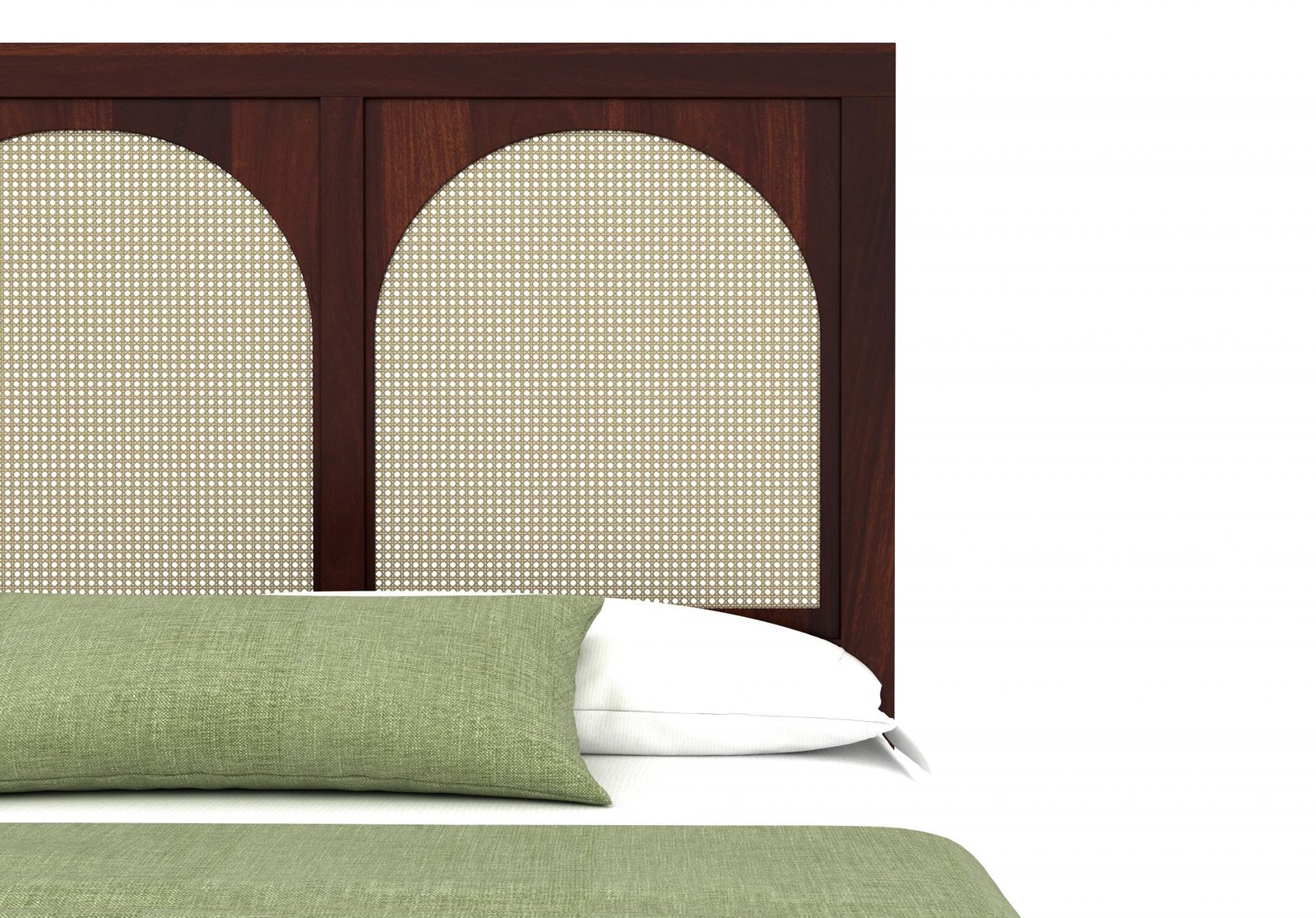 Calista Solid Wood Bed in Dark Walnut Finish - Image 5