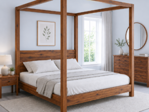 Calvero Wooden Bunk Bed in Dark Walnut Finish