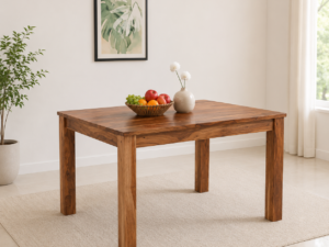 Cambridge Solid Sheesham Wood Dining Table in Honey Finish