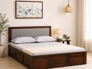 Cazaro Luxury Solid Sheesham Wood Double Bed with Premium Finish