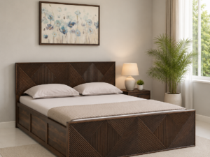 Cedarstone Modern Wooden Double Bed with Elegant Finish