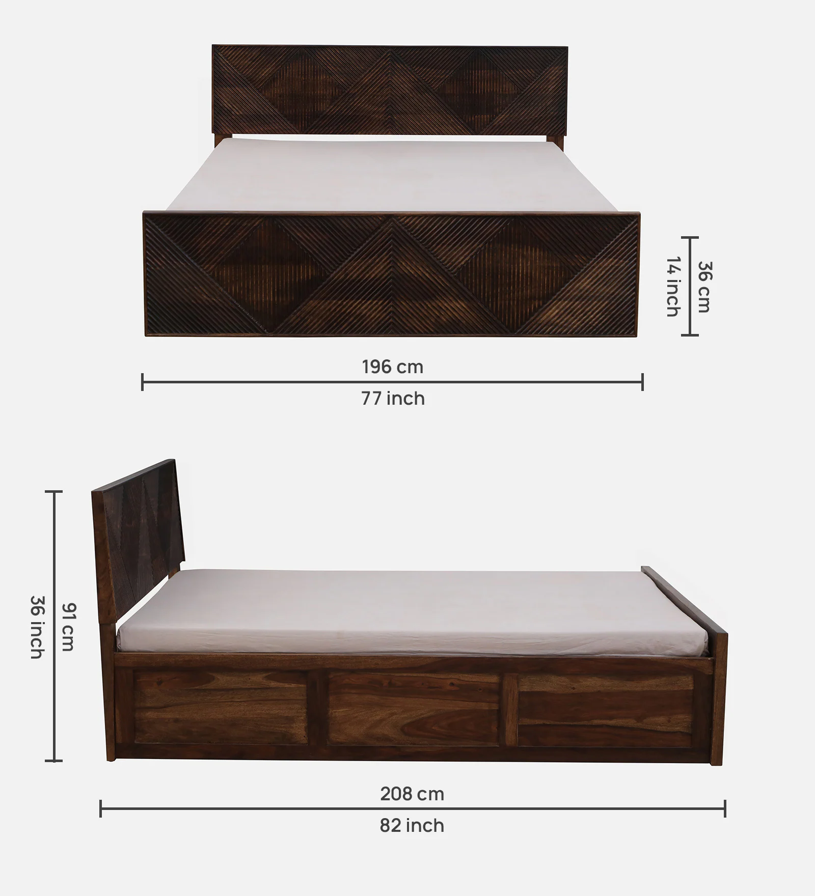 Cedarstone Modern Wooden Double Bed with Elegant Finish - Image 5
