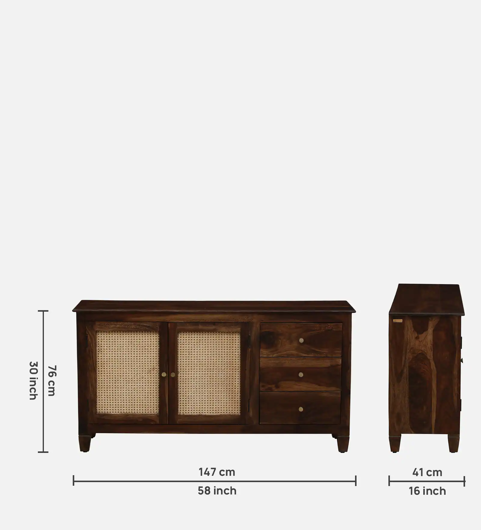 Celestia Solid Sheesham Wood Cabinet for Stylish Home Organization - Image 8