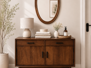 Celestique Sheesham Wood Luxury Storage Cabinet in Walnut Finish