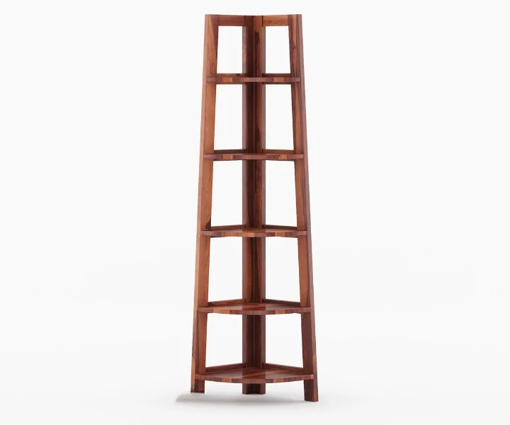 Classic Heritage Solid Sheesham Wood Bookshelf with Wide Storage Space - Image 2