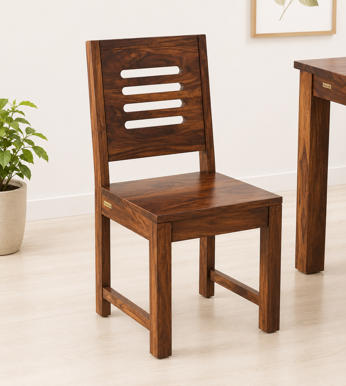 Classic Natural Sheesham Wood Dining Chair