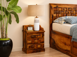 Classic Solid Sheesham Bedside Table for Bedroom