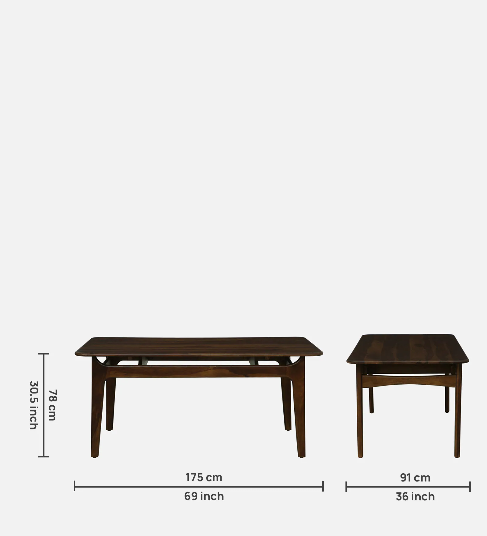 Corvanta Premium Solid Sheesham Wood 6 Seater Dining Table Set - Image 5
