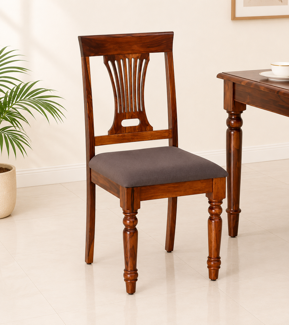 Creston Elegant Solid Sheesham Wood Chair