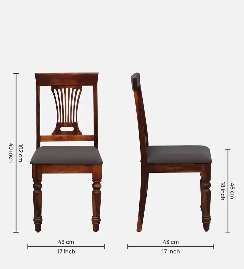 Creston Elegant Solid Sheesham Wood Chair - Image 2