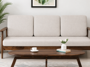 Crestwood Handcrafted Wooden Coffee Table with Utility Shelf