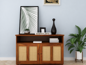 Designer Sheesham Wooden Side Board Unit for Luxury Living Rooms.