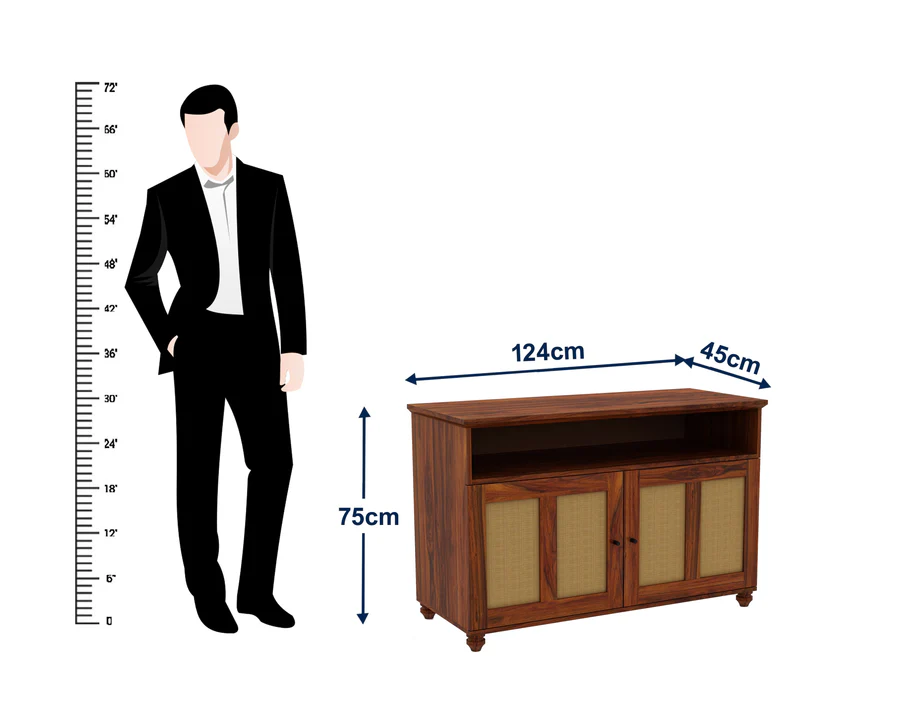 Designer Sheesham Wooden Side Board Unit for Luxury Living Rooms. - Image 7