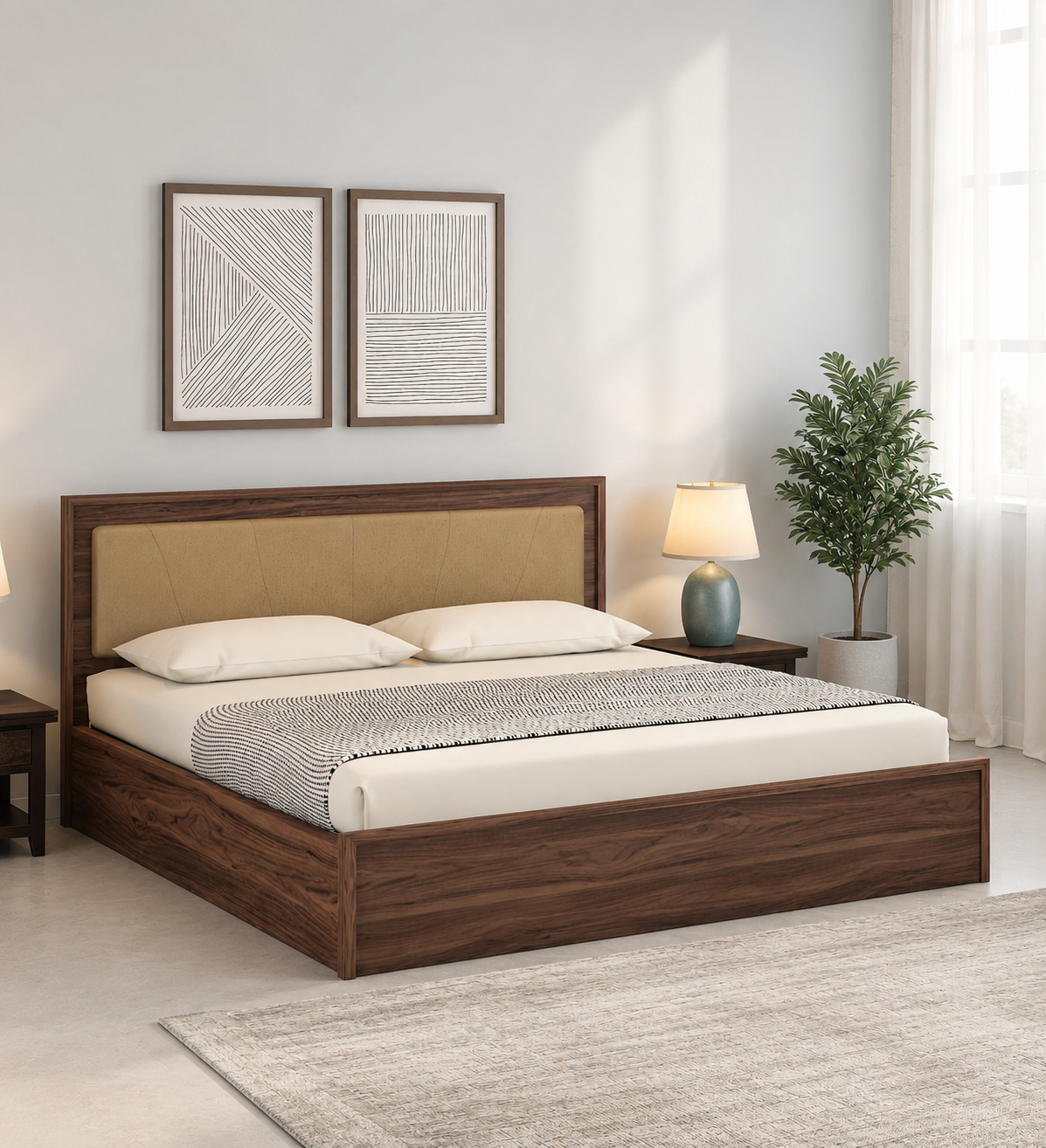 Dunemont Premium Solid Sheesham Wood Bed Frame