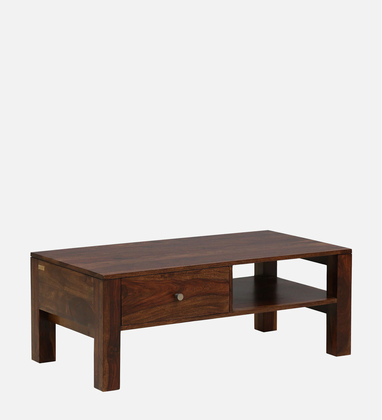 Elantra Solid Wood Coffee Table in Rustic Teak Finish - Image 6