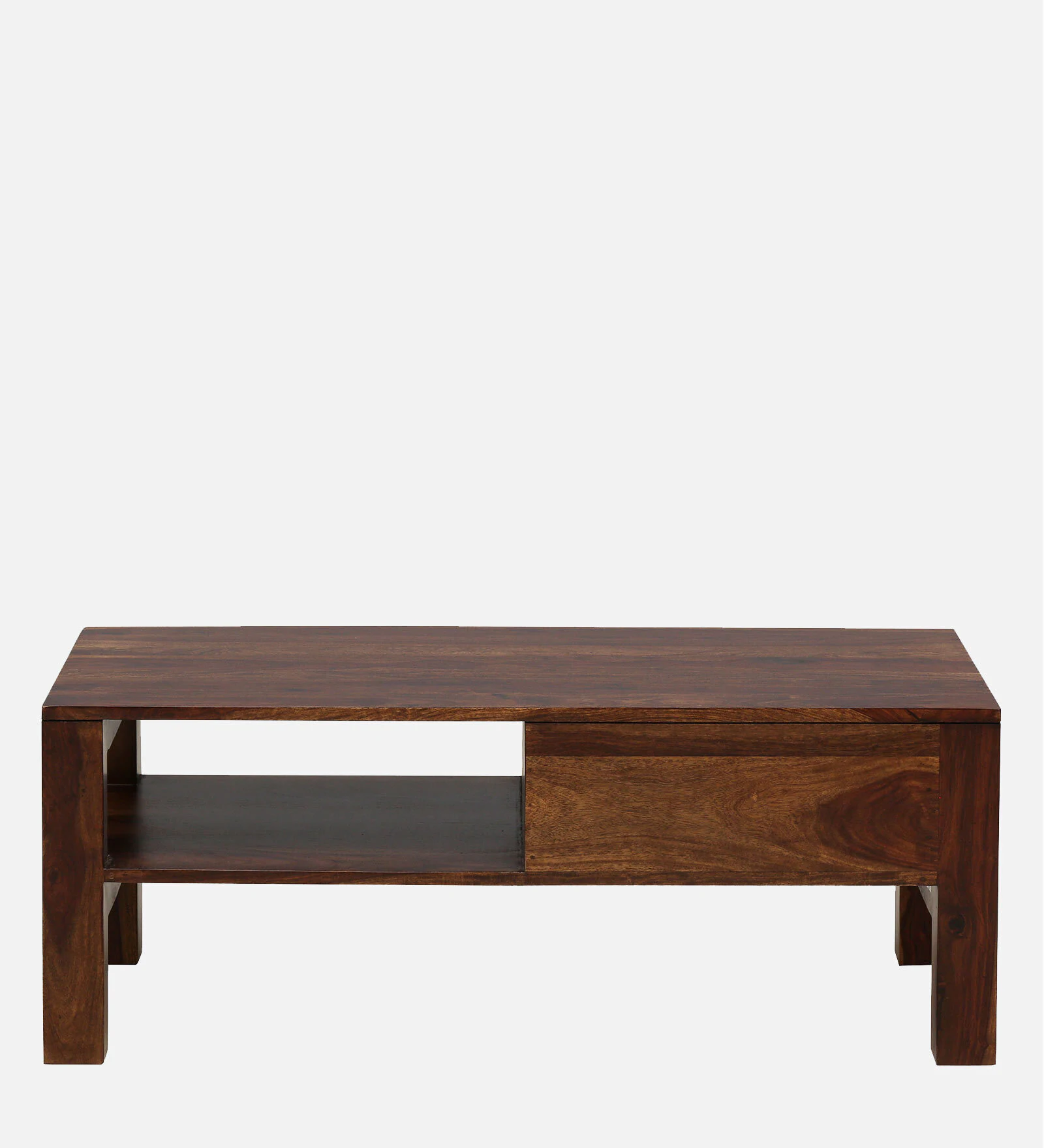 Elantra Solid Wood Coffee Table in Rustic Teak Finish - Image 7