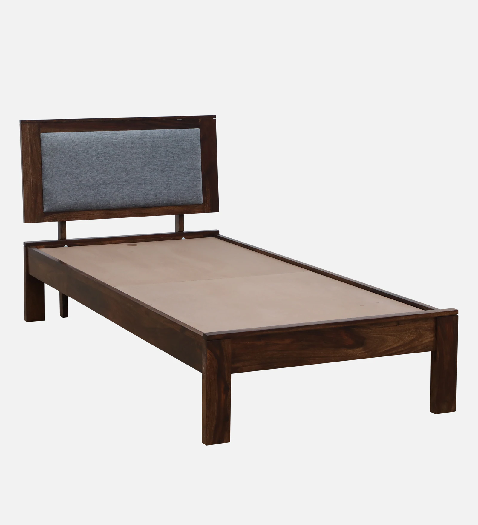 Elara Solid Sheesham Wood Single Bed in Premium Walnut Finish - Image 3