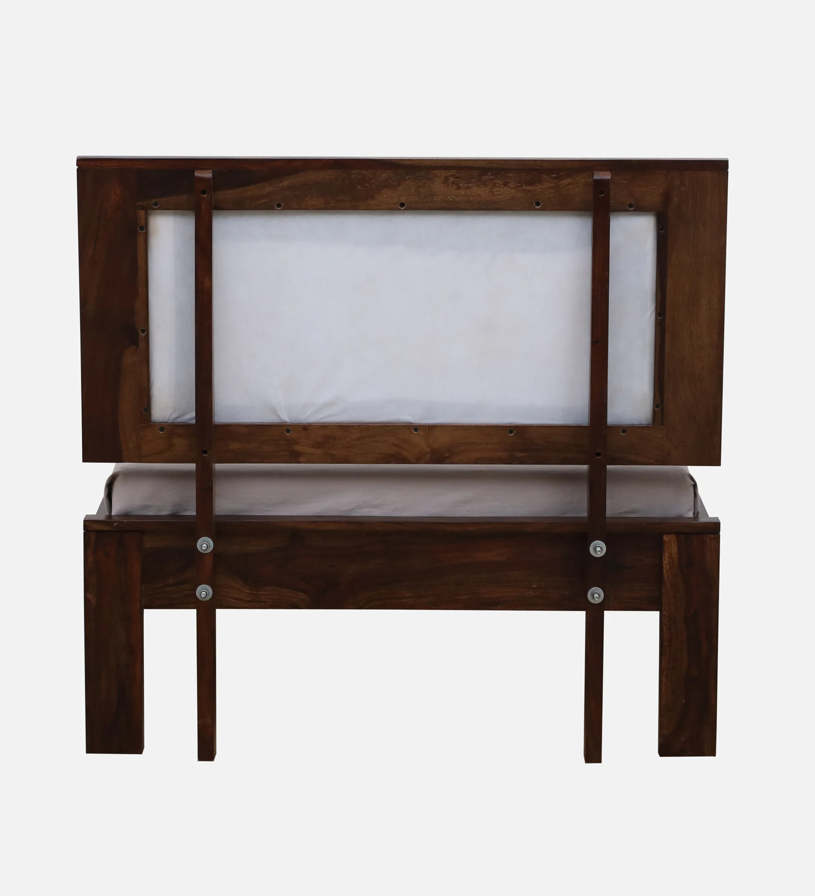 Elara Solid Sheesham Wood Single Bed in Premium Walnut Finish - Image 6