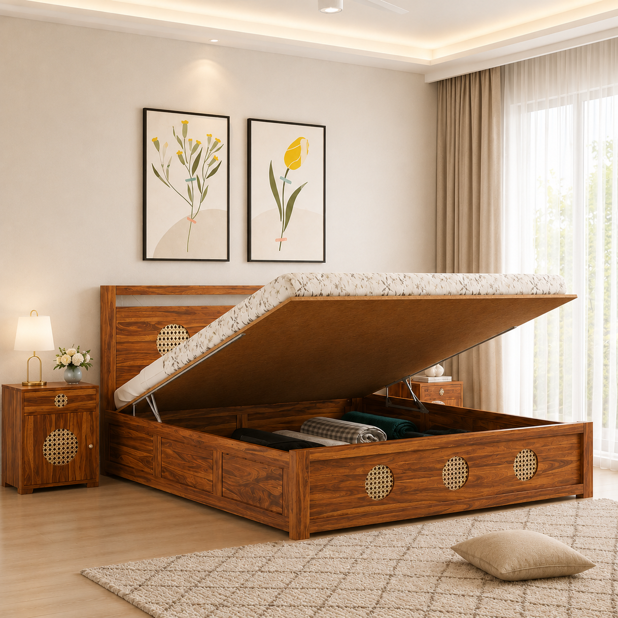 Eldoria Solid Wood Bed with Minimalist and Elegant Design