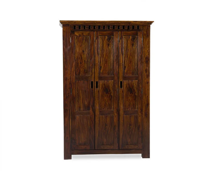Elegant Sheesham Wood 3 Door Storage Almirah - Image 5