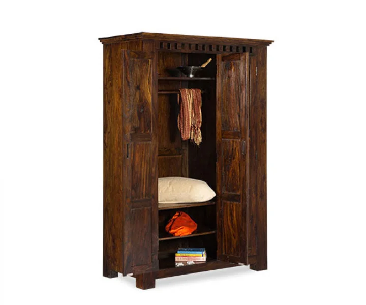 Elegant Sheesham Wood 3 Door Storage Almirah - Image 6