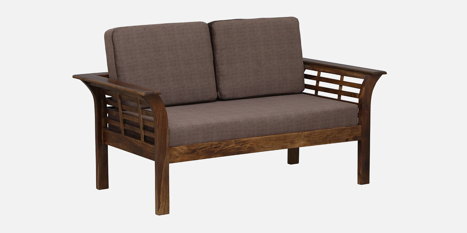Elegant Solid Sheesham Wood 2 Seater Sofa in Honey Oak Finish for Modern Living Spaces - Image 3