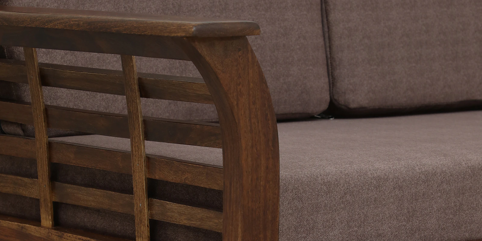 Elegant Solid Sheesham Wood 2 Seater Sofa in Honey Oak Finish for Modern Living Spaces - Image 5