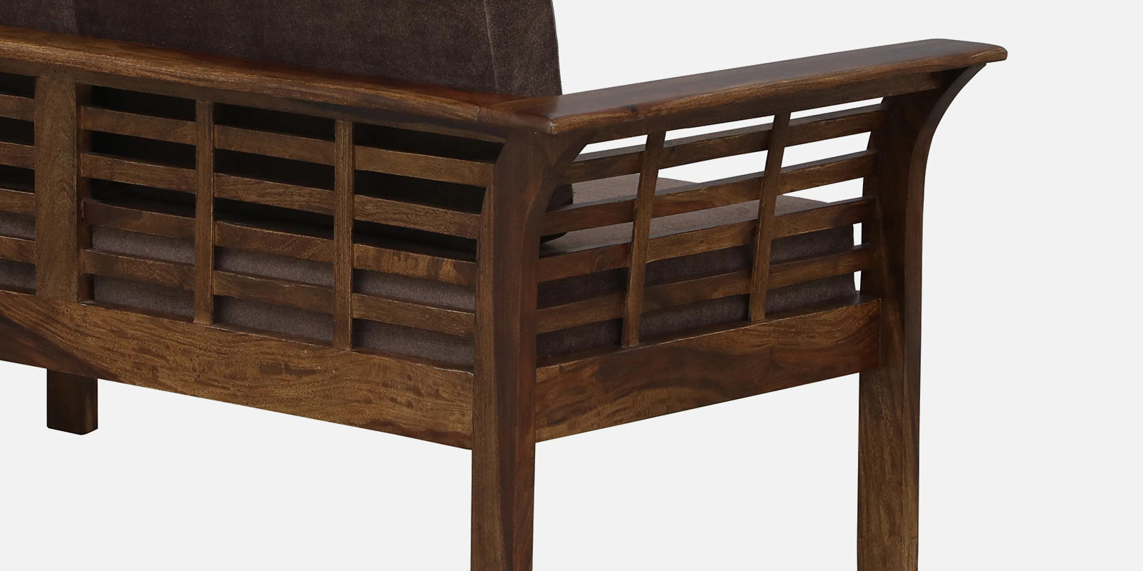 Elegant Solid Sheesham Wood 2 Seater Sofa in Honey Oak Finish for Modern Living Spaces - Image 6