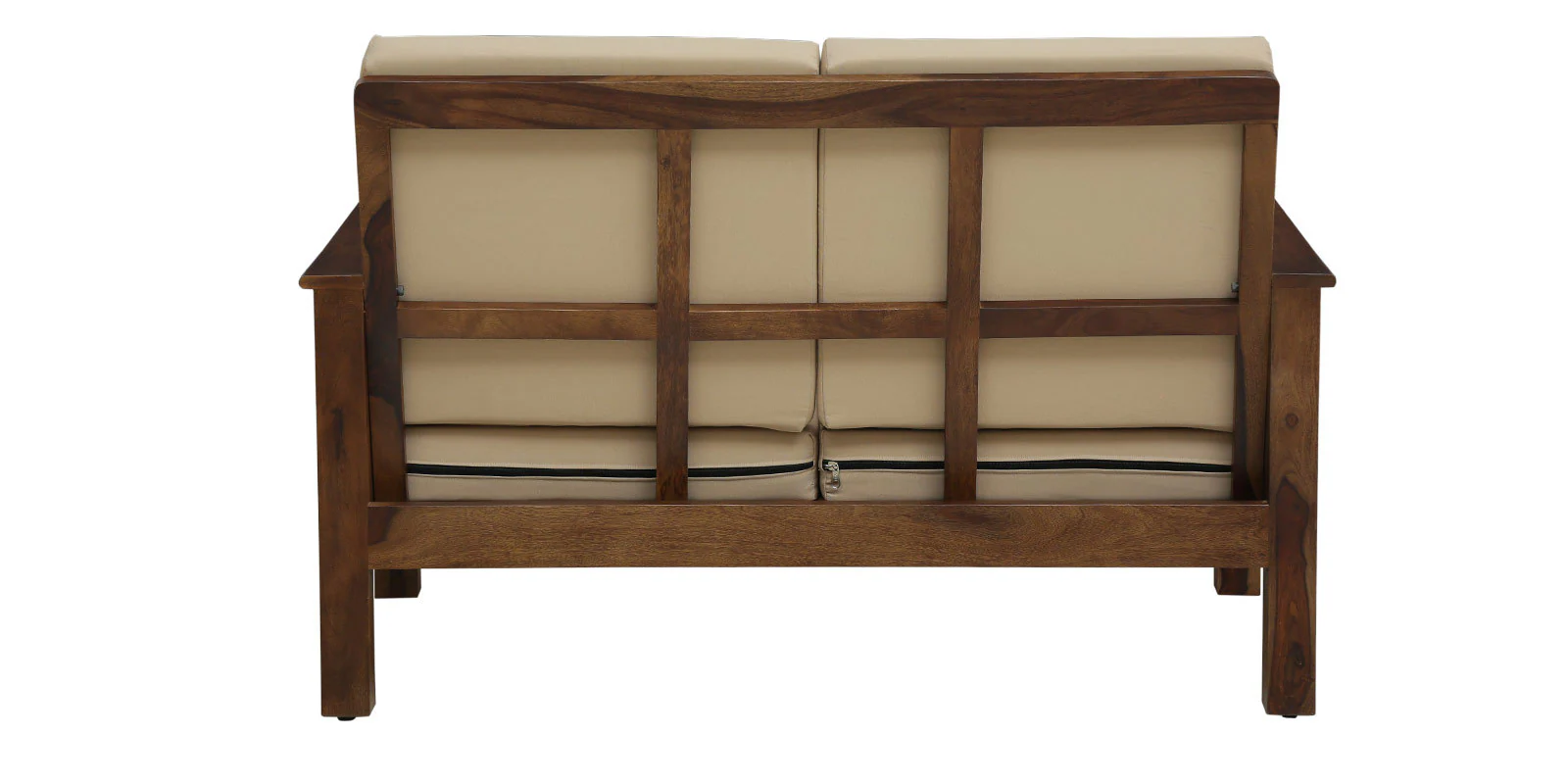 Eloria Premium Sheesham Wood 2 Seater Sofa in Natural Teak Finish - Image 3