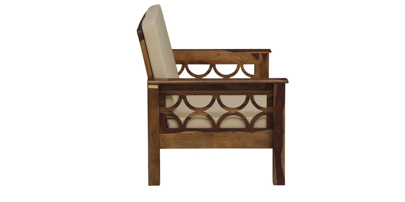 Eloria Premium Sheesham Wood 2 Seater Sofa in Natural Teak Finish - Image 4