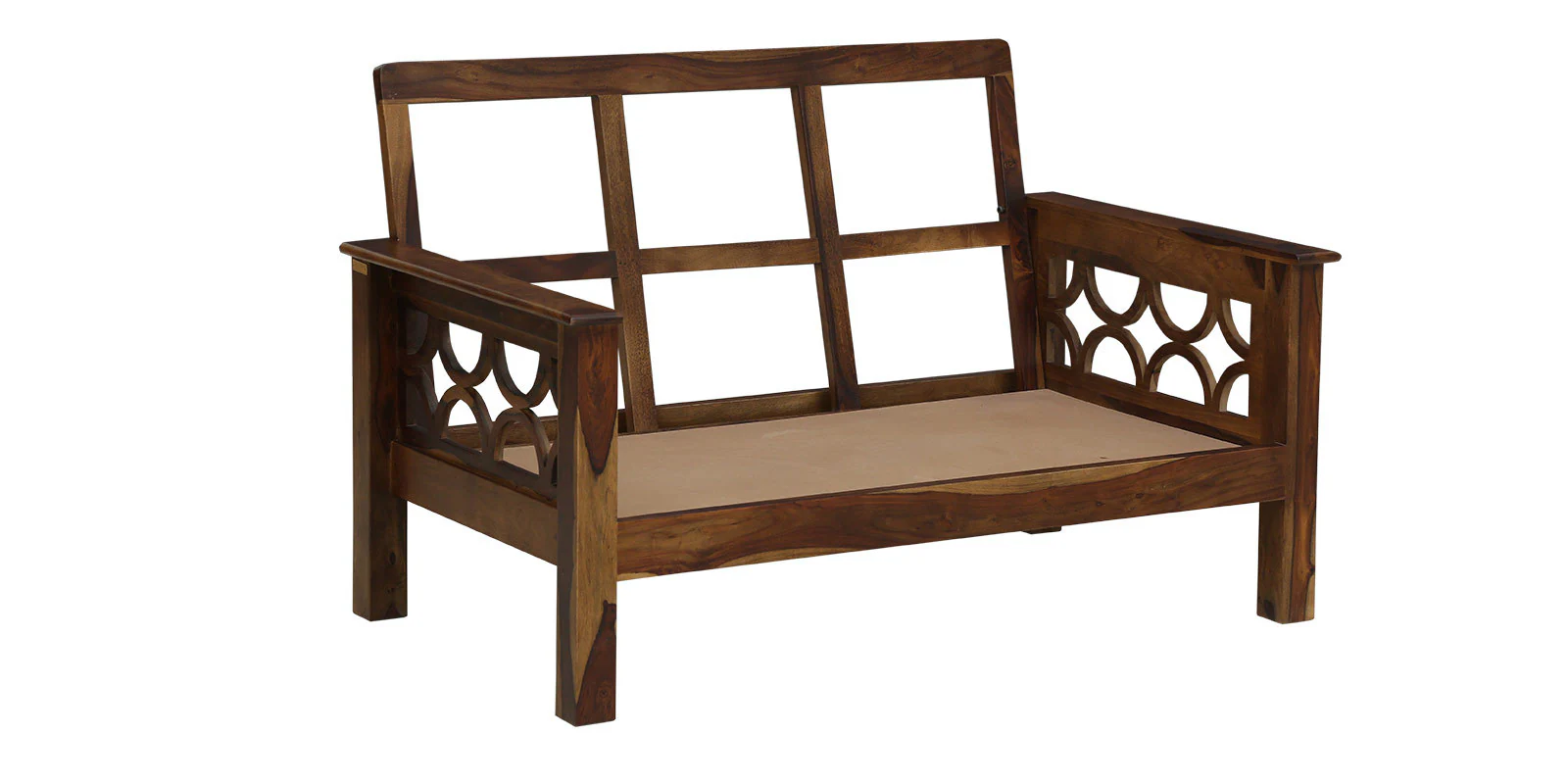 Eloria Premium Sheesham Wood 2 Seater Sofa in Natural Teak Finish - Image 8