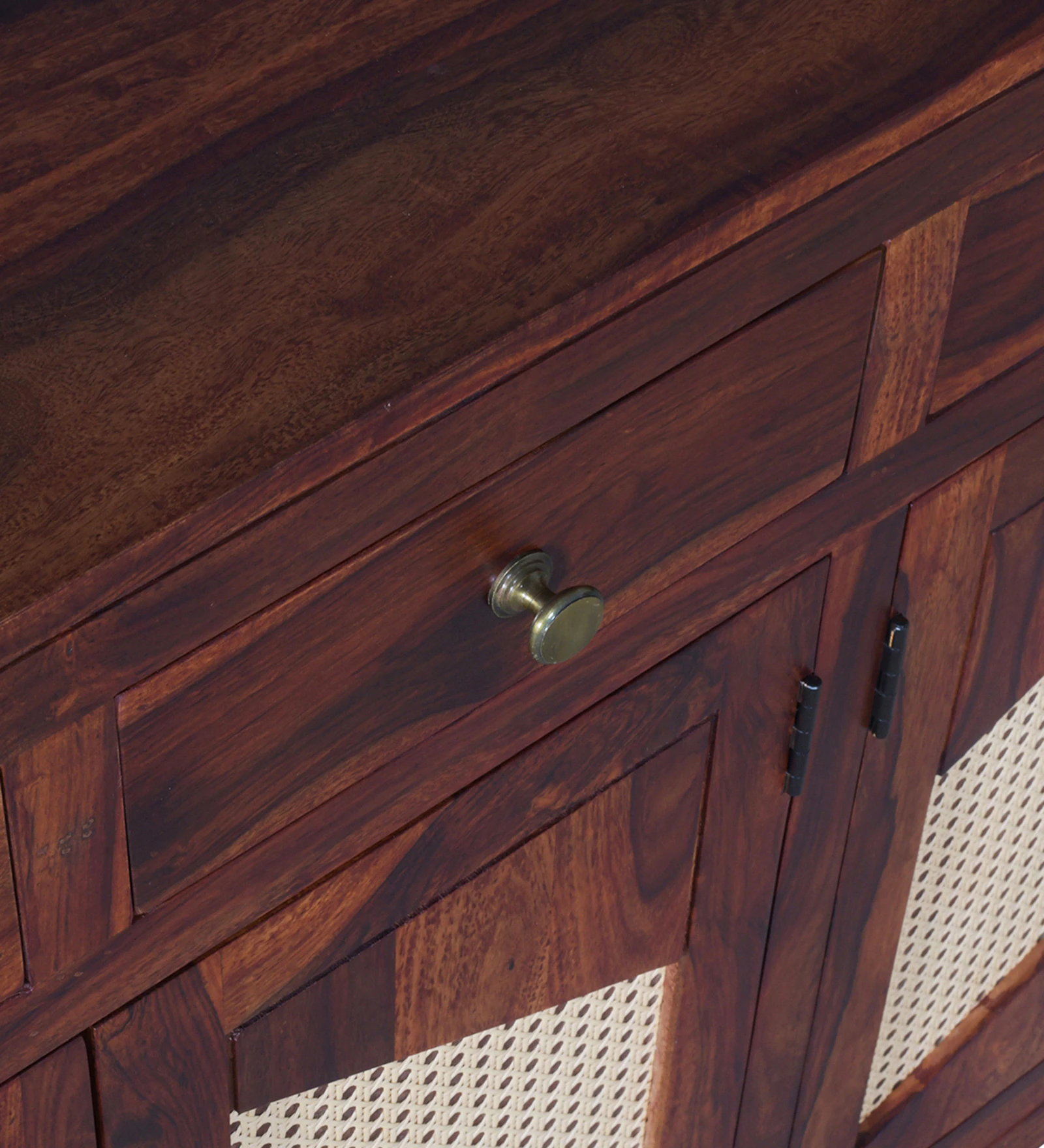Elowen Solid Sheesham Wood Storage Cabinet in Honey Walnut Finish - Image 5