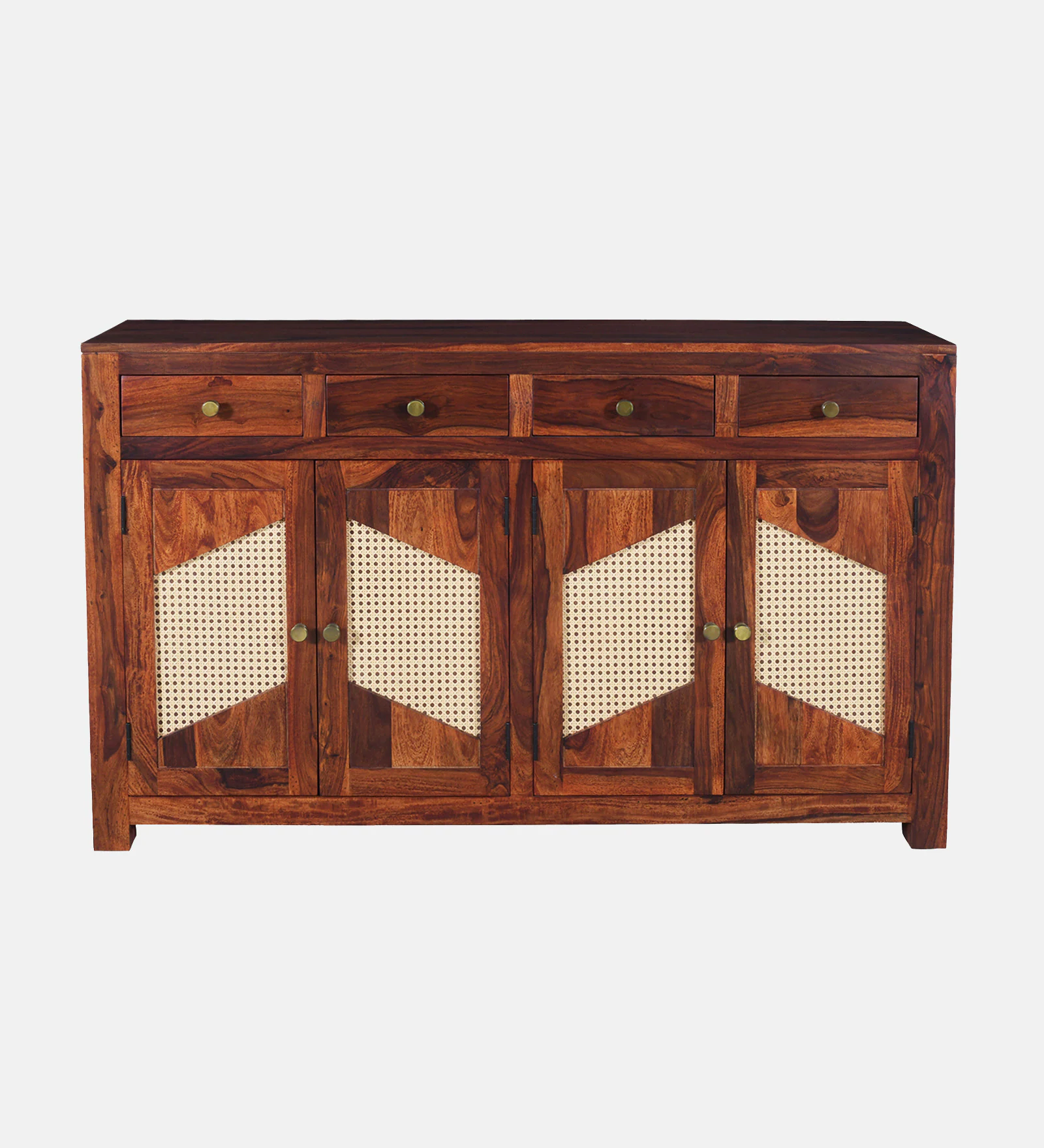 Elowen Solid Sheesham Wood Storage Cabinet in Honey Walnut Finish - Image 7