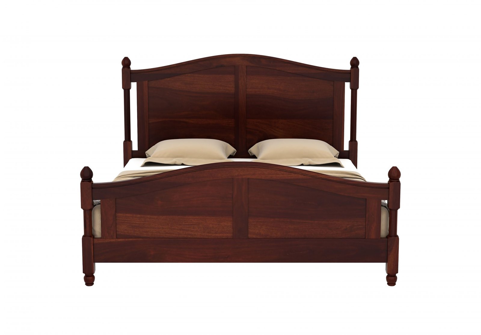 Elvara Sheesham Wood Bed in Walnut Finish - Image 3