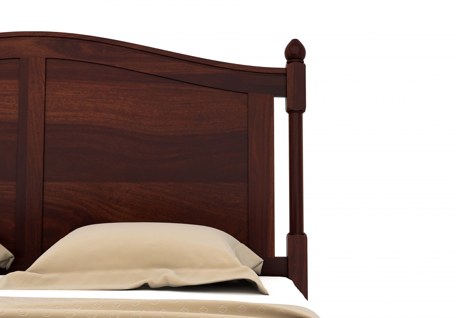 Elvara Sheesham Wood Bed in Walnut Finish - Image 5