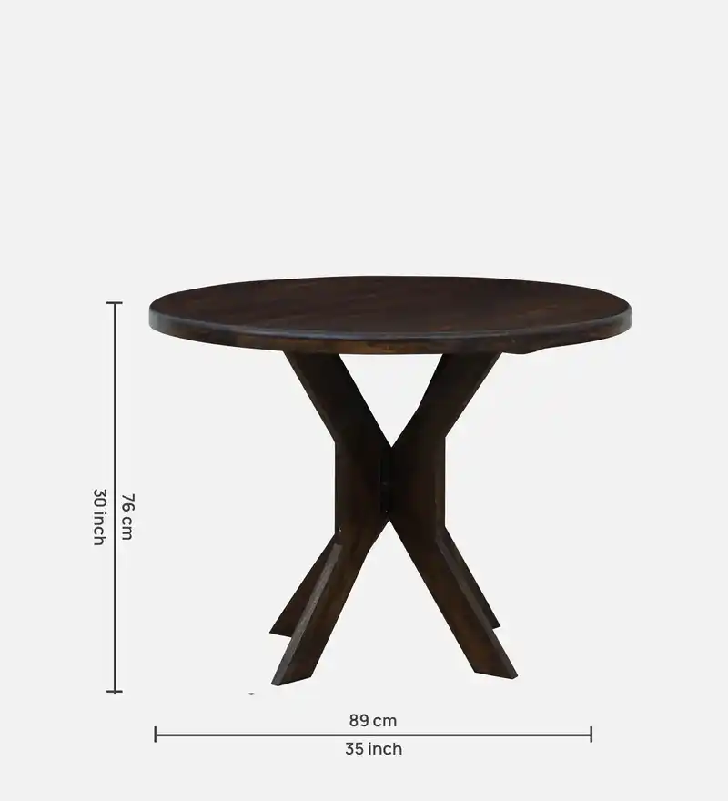 Elviston Premium Solid Sheesham Wood Dining Table in Honey Oak Finish - Image 4