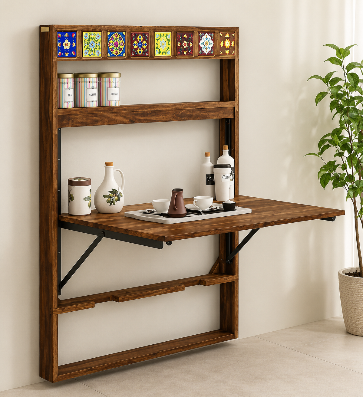 Elvora Premium Solid Sheesham Wood Dining Table