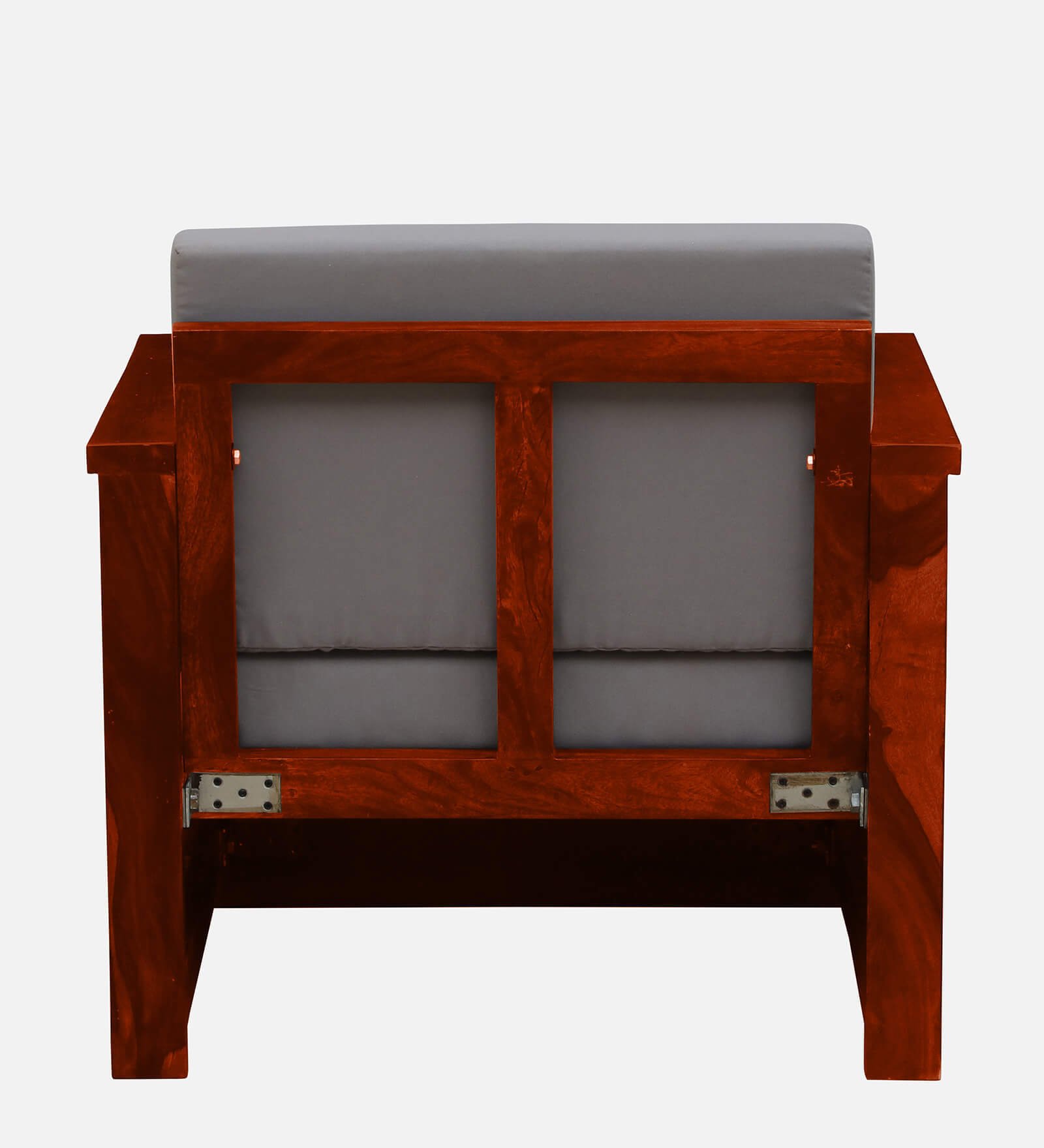 Elvora Sheesham Wood Comfort 1 Seater Sofa in Natural Teak Finish - Image 2