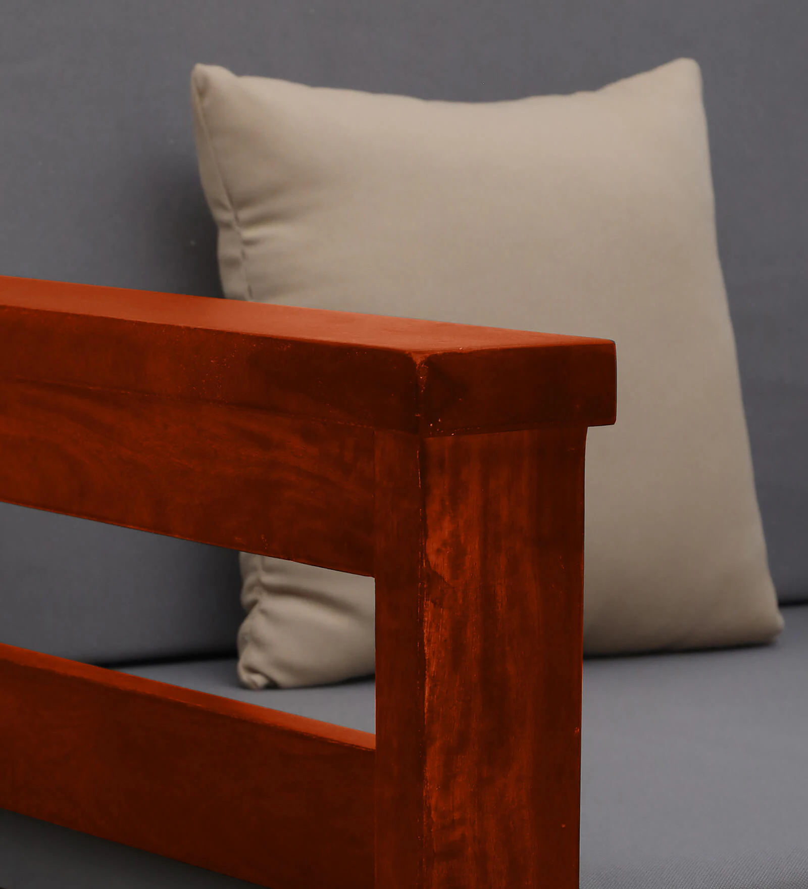 Elvora Sheesham Wood Comfort 1 Seater Sofa in Natural Teak Finish - Image 5