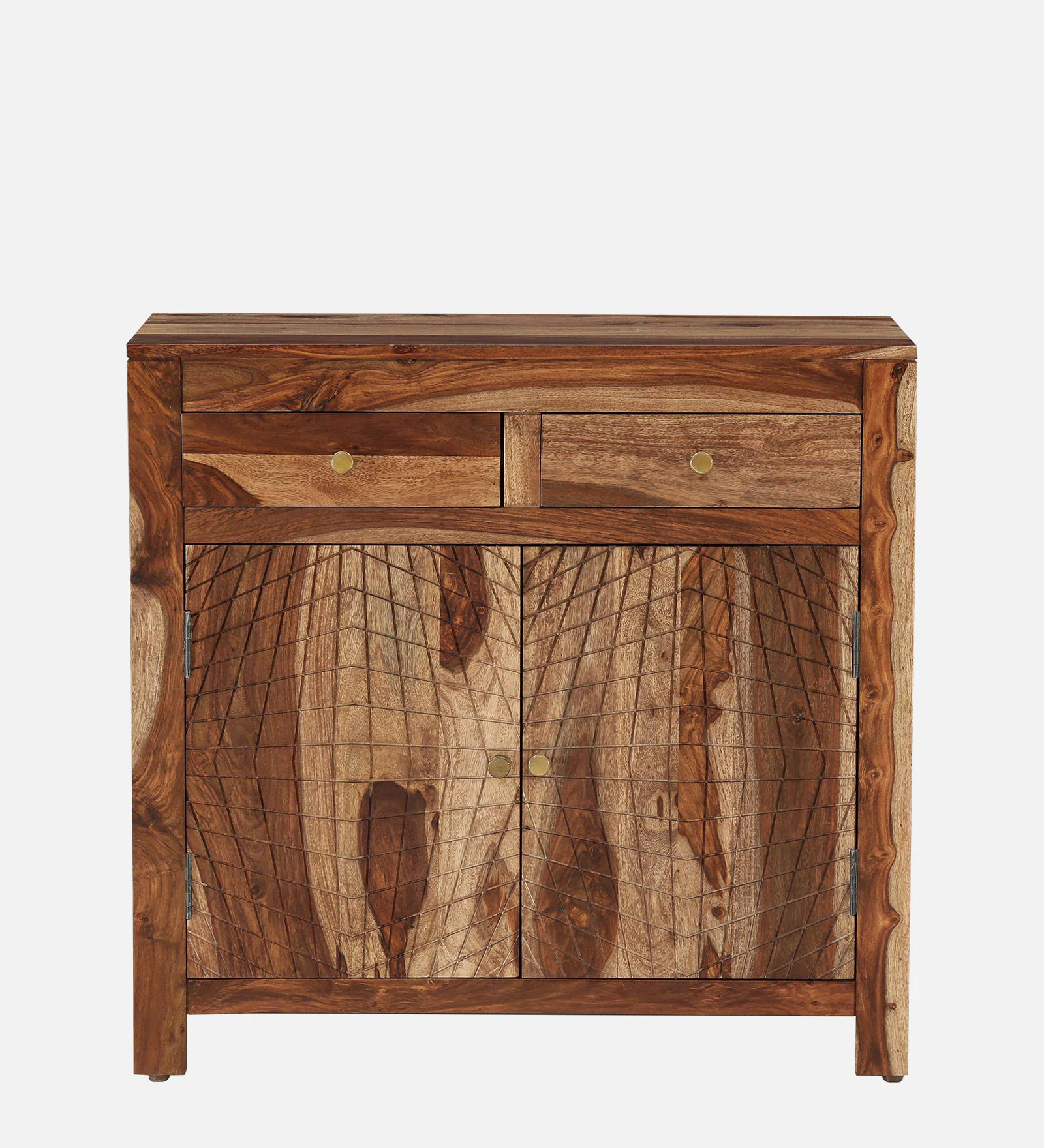 Elvora Solid Sheesham Wood Storage Cabinet with Spacious Dual Door Design - Image 3
