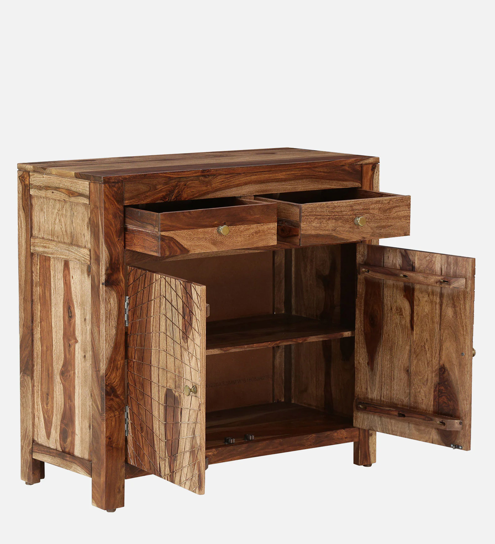 Elvora Solid Sheesham Wood Storage Cabinet with Spacious Dual Door Design - Image 7