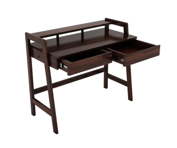 Elvora Solid Sheesham Wood Study Table with Spacious Worktop in Honey Oak Finish - Image 4