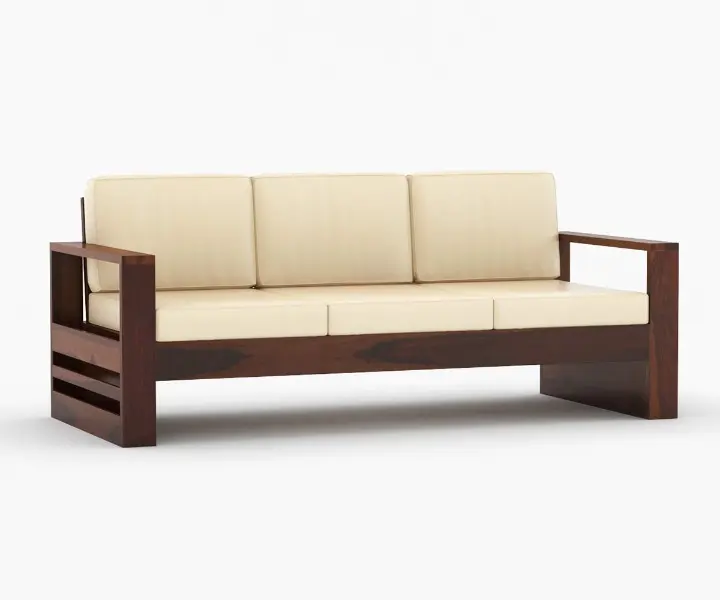EverRoot Handcrafted Solid Sheesham Wood Sofa - Image 7