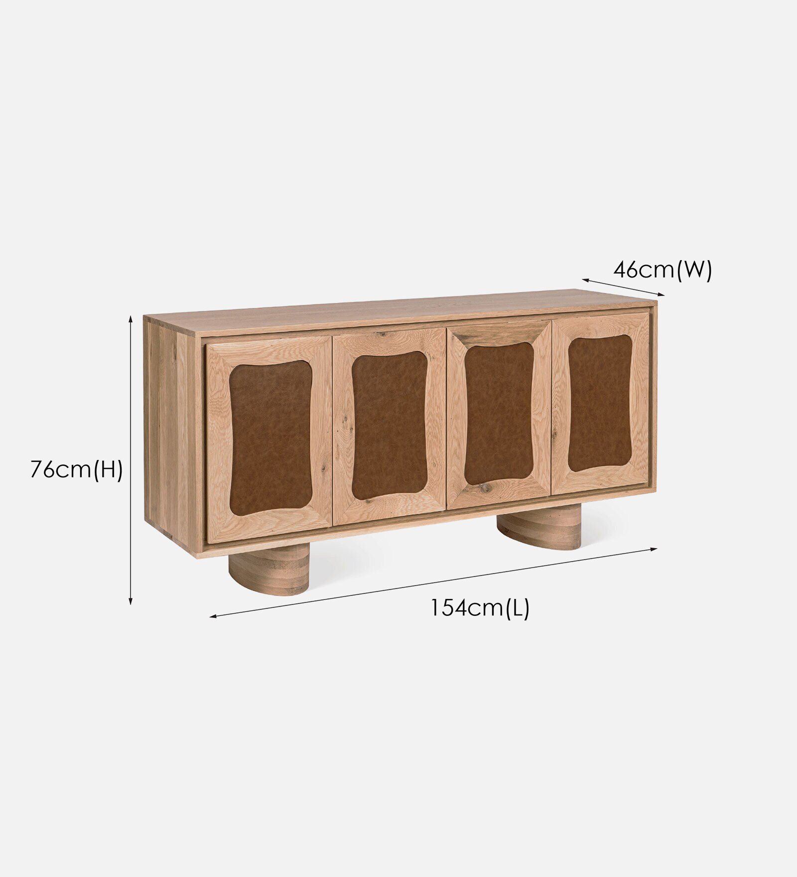 Evoric Solid Wood Contemporary Cabinet with Spacious Compartments - Image 4