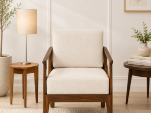 Exclusive Solid Wood Lounge 1 Seater Sofa Designed for Everyday Comfort