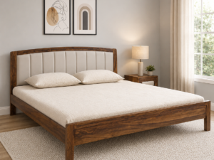 Fenwick Handcrafted Solid Sheesham Wood Platform Bed