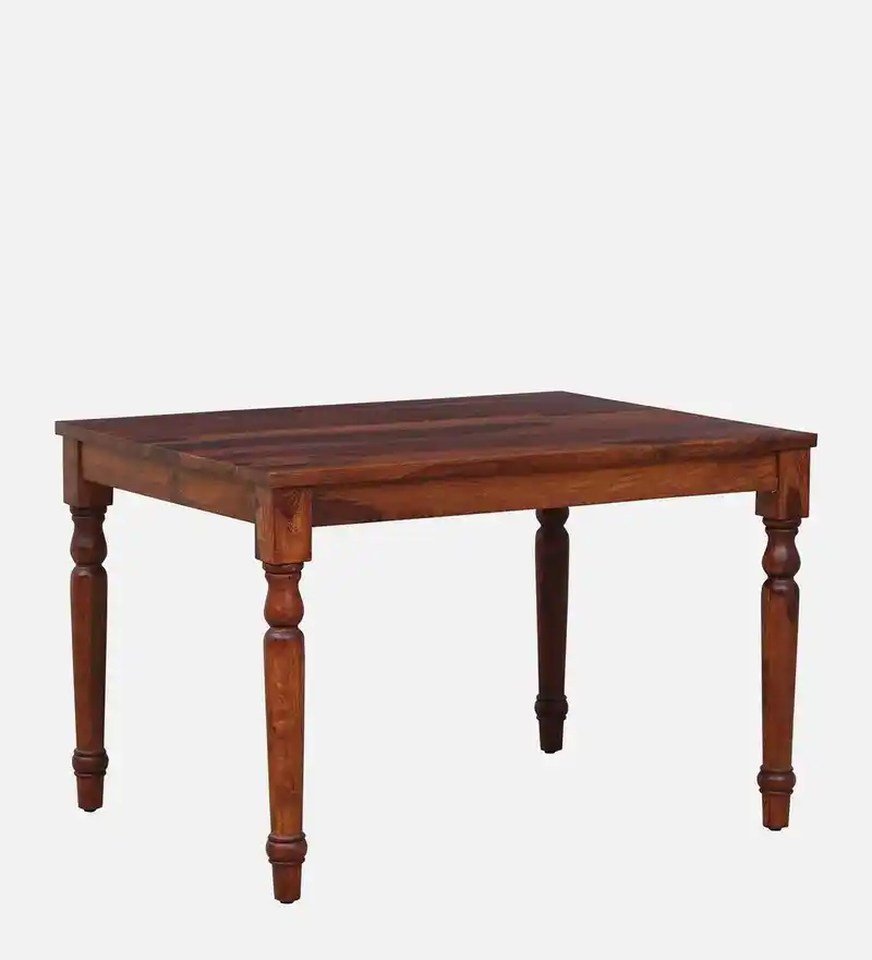 Fenwick Solid Sheesham Wood Rectangular Dining Table with Thick Table Top - Image 2